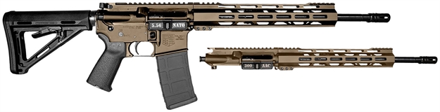 Picture of  Diamondback Db1721k061 Db15 Combo 5.56X45mm Nato & 300 Blackout 16" 30+1, Fde Carbon Rec/12" M-Lok Handguard, Black Magpul Carbine Stock & Grip, Includes 2 Uppers
