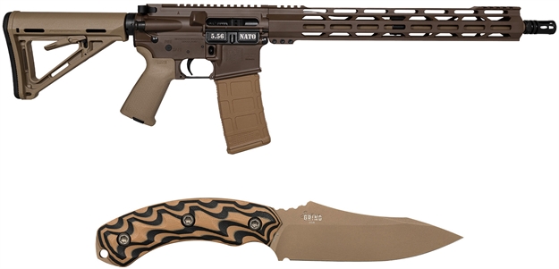 Picture of  Diamondback Db175ak131 Db15  Sports South Exclusive 5.56 Nato 30Rd 16" Black Nitride 7075-T6 Aluminum Receiver 15" M-Lok Handguard Brown Flat Dark Earth Magpul Grip