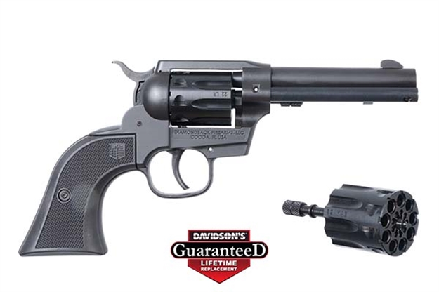 Picture of  Diamondback Db0500a001 Sidekick  22 Lr/22 Wmr 9 Shot, 4.50" Black Cerakote Steel Barrel & Cylinder, Black Cerakote Zinc Alloy Frame Black Checkered Grips, Hammer Safety, Exposed Hammer