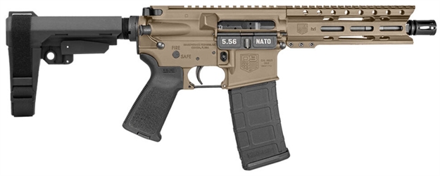 Picture of  Diamondback Db1913k061 Db15  5.56 Nato 30+1 7" Flat Dark Earth Cerakote Heavy Barrel 7075-T6 Aluminum Receiver 6" M-Lok Handguard Sba3 Brace Magpul Moe Grip