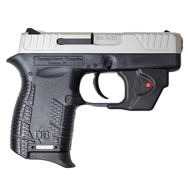 Picture of  Diamondback Db0101e001 Db380 G4 380 Acp 2.80" 6+1 Black Stainless Steel Slide Black Polymer Grip With Viridian Laser 810035752559
