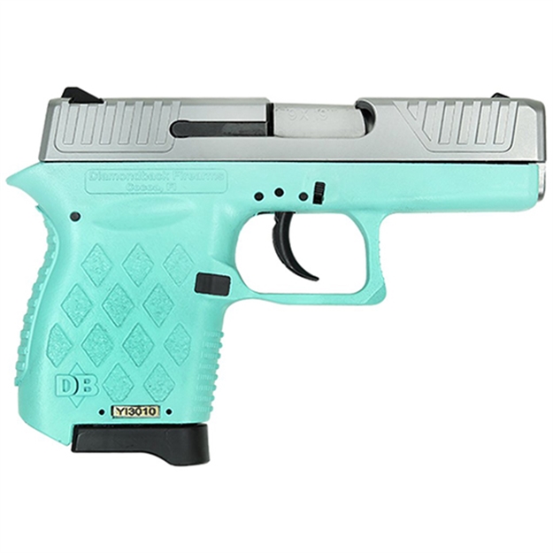 Picture of  Diamondback Db0200p091 Db9 Gen4 Micro-Compact Frame 9Mm Luger 6+1, 3.10" Stainless Steel Barrel, Nickel Boron Serrated Stainless Steel Slide, Mint Polymer Frame & Grip