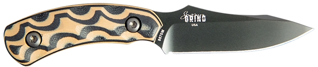 Picture of  Southern Grind Sg0508010601 Jackal Pup 2.80" Fixed Drop Point Plain Black Pvd 8670 Steel Blade, 2.95" Black/Tan G10 3D Milled Handle