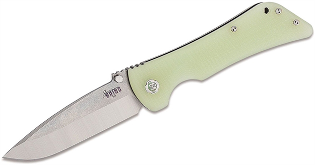 Picture of  Southern Grind Sg03030004 Bad Monkey  4" Folding Drop Point Plain Satin 14C28n Steel Blade, 5.25" Jade Ghost Green G10 Handle, Includes Pocket Clip 817055022198