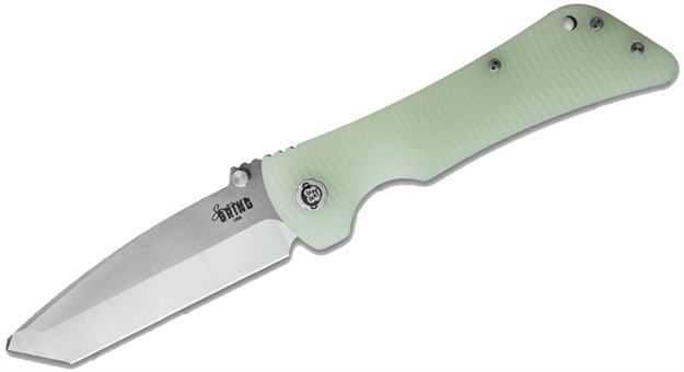 Picture of  Southern Grind Sg02050009 Bad Monkey  4" Folding Tanto Plain Satin 14C28n Steel Blade, 5.25" Jade Ghost Green G10 Handle, Includes Pocket Clip 817055021771