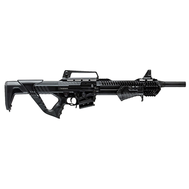 Picture of Dickinson Xxpz12bs Ermonx  Pump/Semi-Auto Hybrid 12 Gauge 3" 18.50" With Breacher 5+1 Matte Black