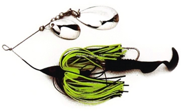 Picture of Dixie Dancer Lures Spinnerbait, 3/8 Oz, Tandem Willow Blades, Chartreuse/Black