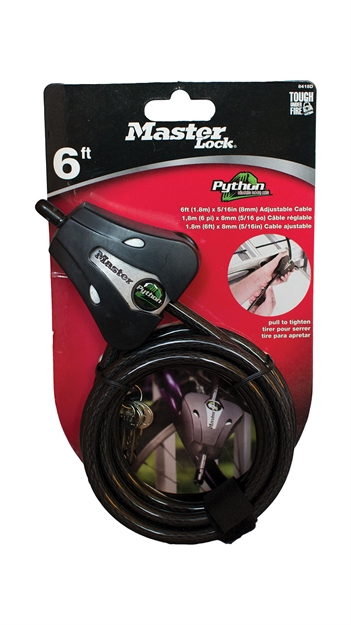 Picture of  Covert Scouting Cameras 2168 Master Lock Python Security Cable Fits Covert Bear/Security Safes 6' Long Black 898079002168