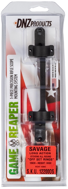 Picture of Dednutz Products Llc Game Reaper 1-Piece Scope Mount & Rings Savage-All Round Receiver-Offset Rings-La-High Mount-Black, 1" Scope Tube 12200OS