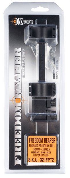 Picture of  Dnz 321Fpt2 Freedom Reaper Forward Picatinny Rail-20Moa Scope Mount/Ring Combo Matte Black 879956006592