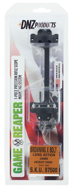 Picture of Dnz Products Llc Game Reaper 1 Piece Scope Base With 30Mm Integral Rings Browning X Bolt-Long Action-High Mount-Black 97500 879956003836