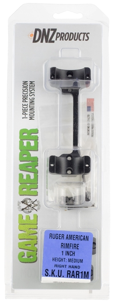 Picture of  Dnz Rar1m Game Reaper-Ruger Scope Mount/Ring Combo Matte Black 1" 879956009791