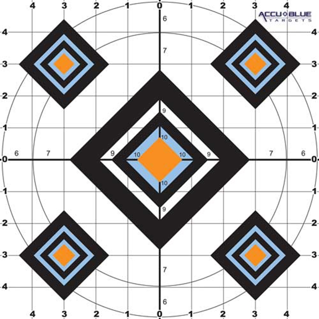 Picture of DO All Traps Paper Target Accu Blue Black Diamond 10"X10" 10Pk