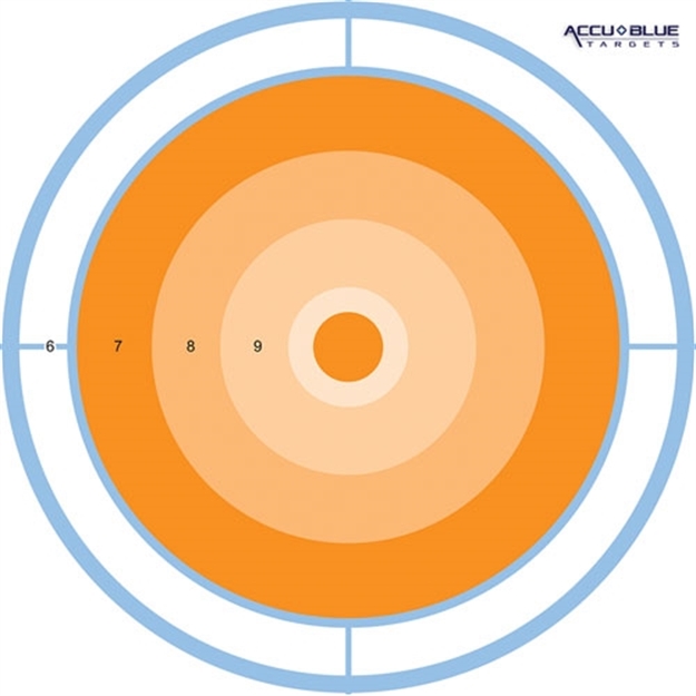 Picture of DO All Traps Paper Target Accu Blue Orange Dot 10"X10" 10Pk