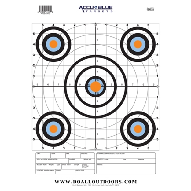 Picture of DO All Traps Paper Target Accu Blue Precision 12"X18" 10Pk
