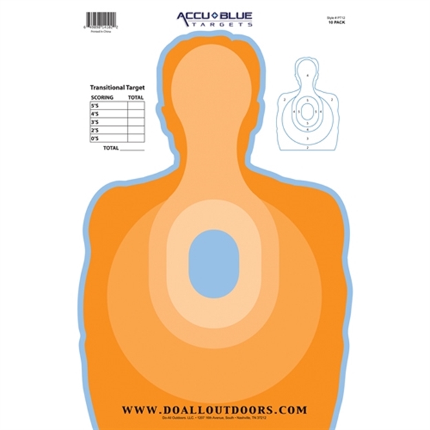 Picture of DO All Traps Paper Target Accu Blue Transitional Silhouette 10Pk