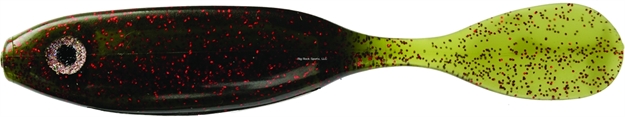 Picture of Doa C.A.L. Airhead Swimbait, 5", Avocado/Red Glitter, Suspending, 6/Pack