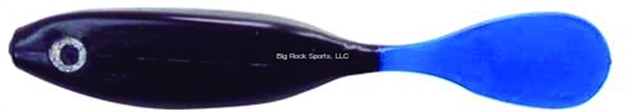 Picture of Doa C.A.L. Airhead Swimbait, 5", Black/Blue Tail, Suspending, 6/Pack