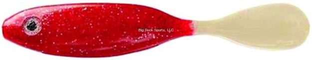 Picture of Doa C.A.L. Airhead Swimbait, 5", Red/Silver/White Tail, Suspending, 6/Pack