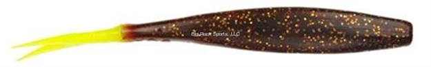 Picture of Doa C.A.L. Jerk Bait, 4", Rootbeer/Chartreuse Tail, 12/Pack