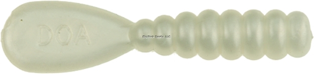 Picture of Doa C.A.L. Paddle Tail Grub, 3", Pearl, 12/Pack
