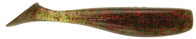 Picture of Doa C.A.L. Shad Tail, 3", Avocado/Red Glitter, 12/Pack