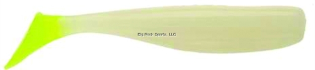 Picture of Doa C.A.L. Shad Tail, 3", Glow/Chartreuse Tail, 12/Pack