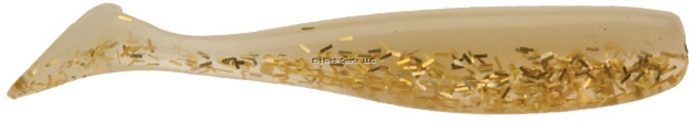 Picture of Doa C.A.L. Shad Tail, 3", Glow/Gold Rush Belly, 12/Pack