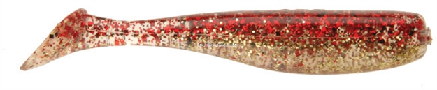 Picture of Doa C.A.L. Shad Tail, 3", Red/Gold Glitter, 12/Pack