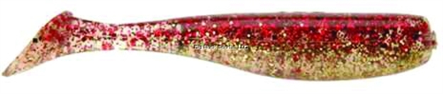 Picture of Doa C.A.L. Shad Tail, 3", Red/Gold Glitter, 50/Pack
