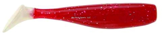 Picture of Doa C.A.L. Shad Tail, 3", Red/Silver/White Tail, 12/Pack