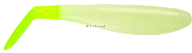 Picture of Doa C.A.L. Shad Tail, 4", 1/2 Oz, Glow/Chartreuse Tail, 6/Pack