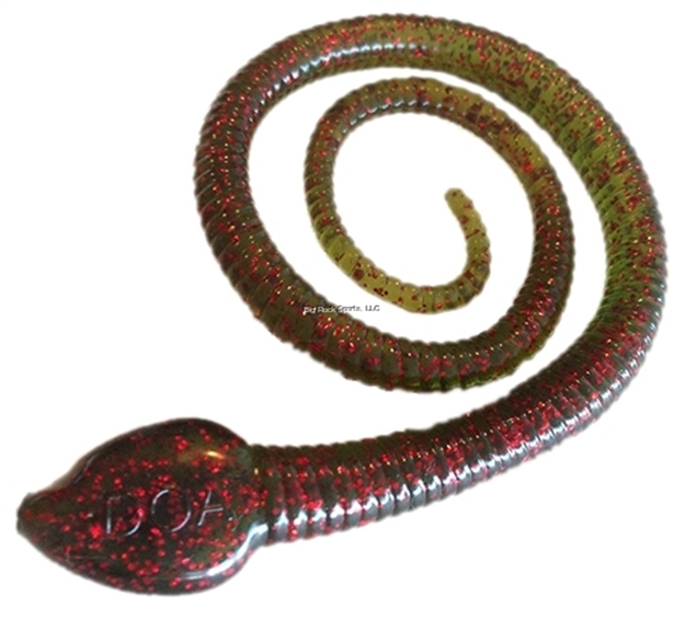 Picture of Doa C.A.L. Sna-Koil Worm 12" - 6 Pack - Avocado/Red Glitter