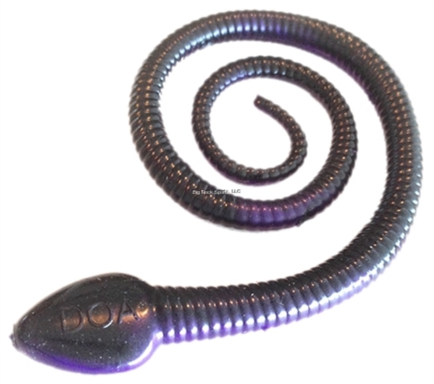 Picture of Doa C.A.L. Sna-Koil Worm 12" - 6 Pack - Black Grape Shad