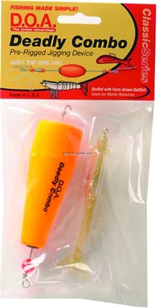 Picture of Doa Deadly Combo Popper Clacker, W/3" Shrimp, Nite Glow, 1/Pack