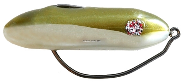 Picture of Doa Pt-7 Weedless Topwater Soft Bait, 3", 5/8 Oz,  - 2Pk - Chartreuse / Silver Glitter