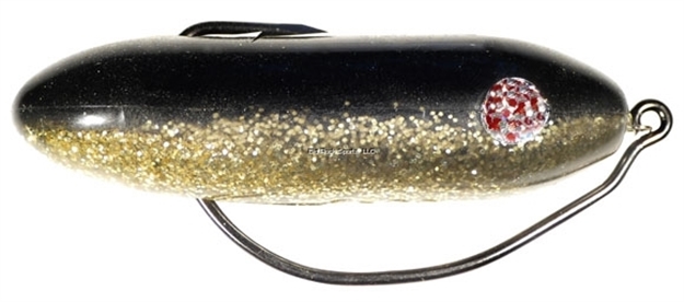 Picture of Doa Pt-7 Weedless Topwater Soft Bait, 3", 5/8 Oz,  - 2Pk - Gold Glitter/Black Back