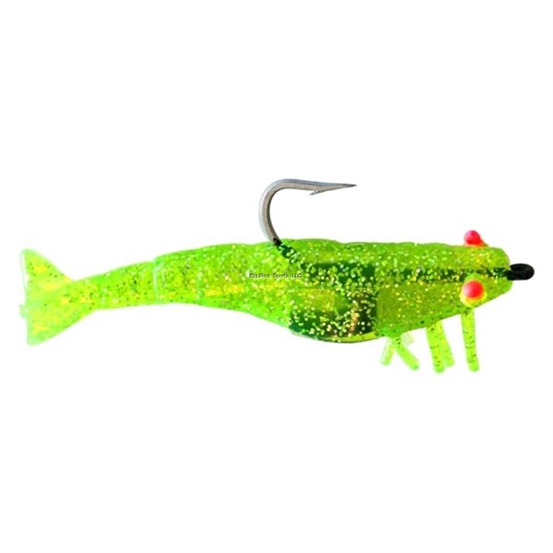 Picture of Doa Shrimp Lure, 2.75", 3 Pack - Chartreuse/Silver Glitter