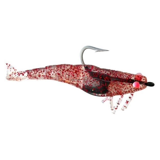 Picture of Doa Shrimp Lure, 2.75", 6 Pack - Clear/Red Glitter