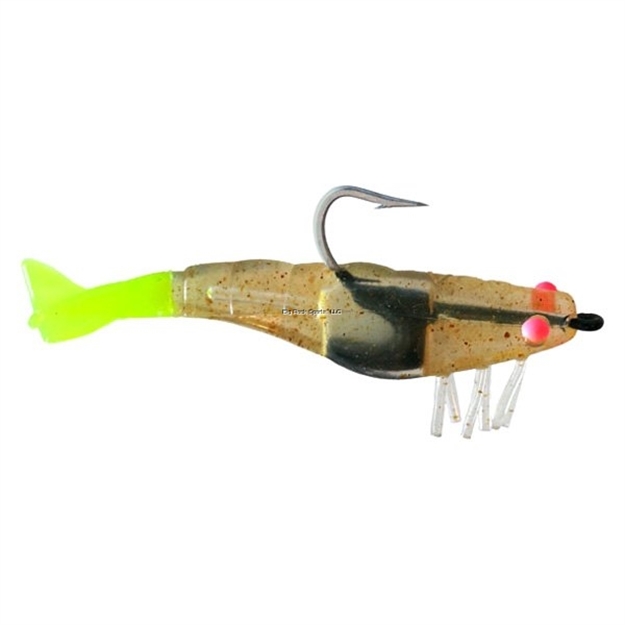 Picture of Doa Shrimp Lure, 2.75", 6 Pack - Near Clear/Chartreuse Tail