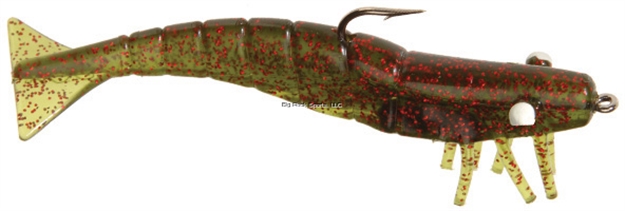 Picture of Doa Shrimp Lure, 3", 1/4 Oz, Avocado/Red Glitter, 3/Pack