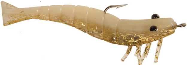 Picture of Doa Shrimp Lure, 3", 1/4 Oz, Glow/Gold Rush Belly, 3/Pack