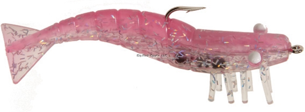 Picture of Doa Shrimp Lure, 3", 1/4 Oz, Pink/Clear/Holographic, 3/Pack