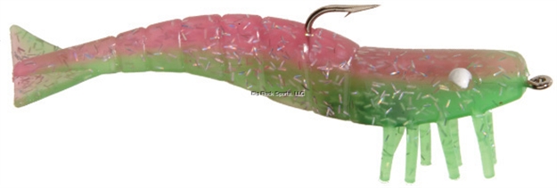 Picture of Doa Shrimp Lure, 3", 1/4 Oz, Pink/Green/Holographic, 3/Pack