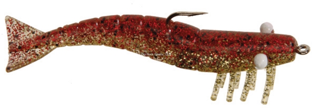 Picture of Doa Shrimp Lure, 3", 1/4 Oz, Red/Gold Glitter, 3/Pack