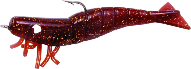 Picture of Doa Shrimp Lure, 3", 1/4 Oz, Rootbeer/Gold Glitter, 3/Pack