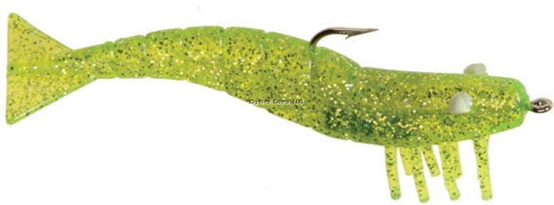 Picture of Doa Shrimp Lure, 4", 1/2 Oz, Chartreuse/Silver Glitter, 3/Pack
