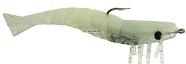 Picture of Doa Shrimp Lure, 4", 1/2 Oz, Glow/Holographic Flake Belly, 3/Pack