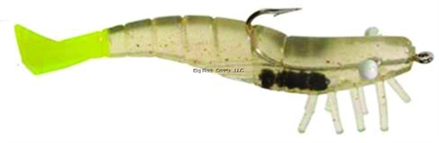 Picture of Doa Shrimp Lure, 4", 1/2 Oz, Near Clear/Chartreuse Tail, 3/Pack