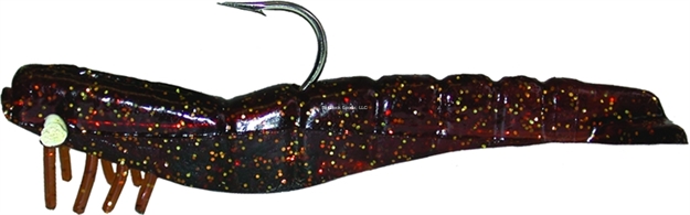 Picture of Doa Shrimp Lure, 4", 1/2 Oz, Rootbeer/Gold Glitter, 3/Pack